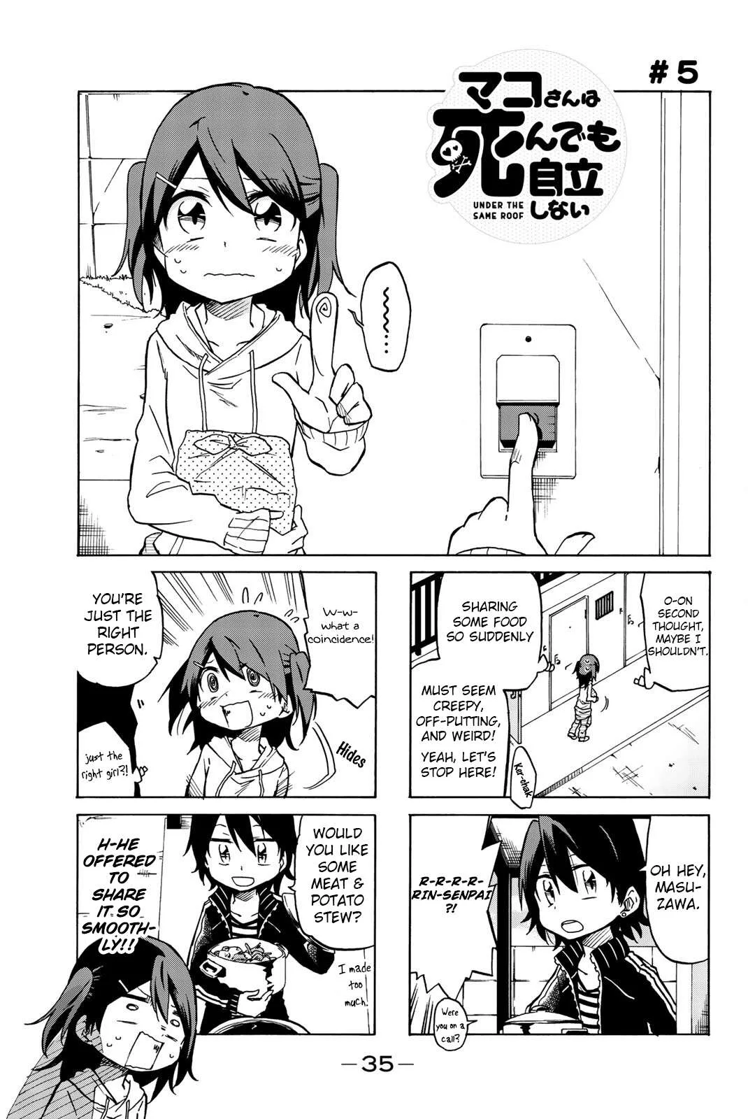 Mako-san Wa Shindemo Jiritsu Shinai Chapter 5 page 1