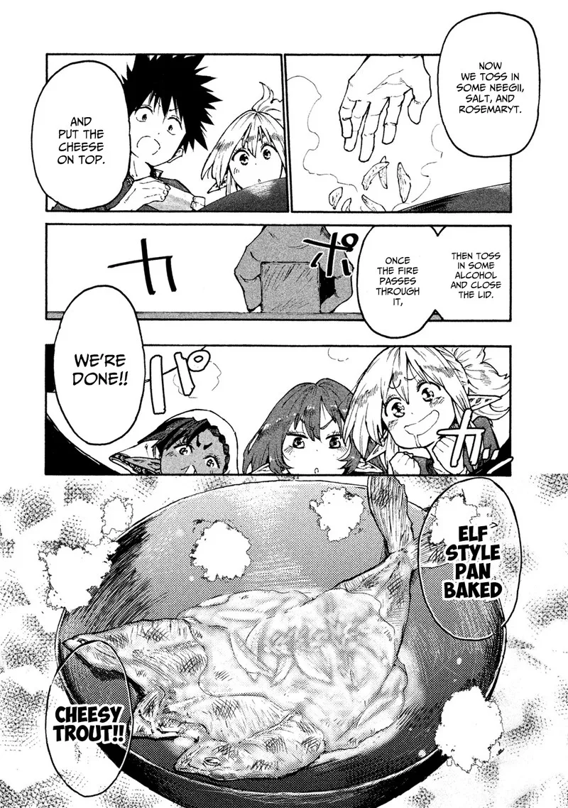 Mazumeshi Elf to Yuuboku-gurashi Chapter 32 page 14