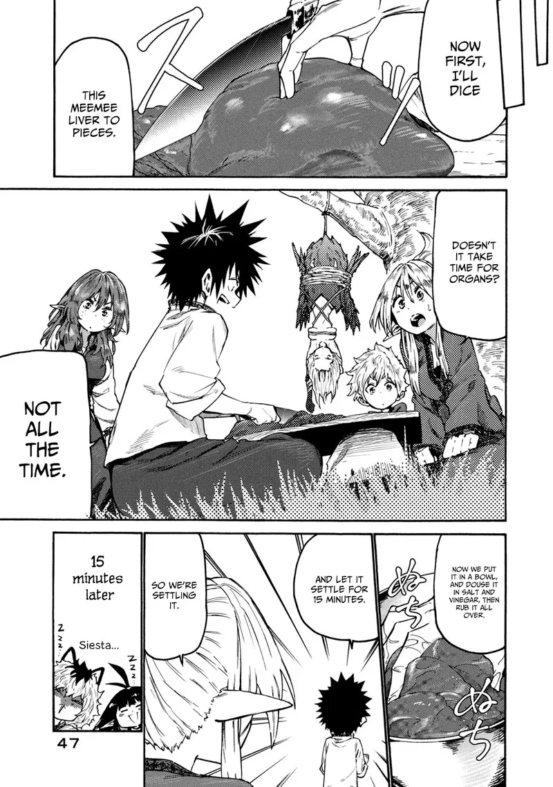 Mazumeshi Elf to Yuuboku-gurashi Chapter 34 page 21