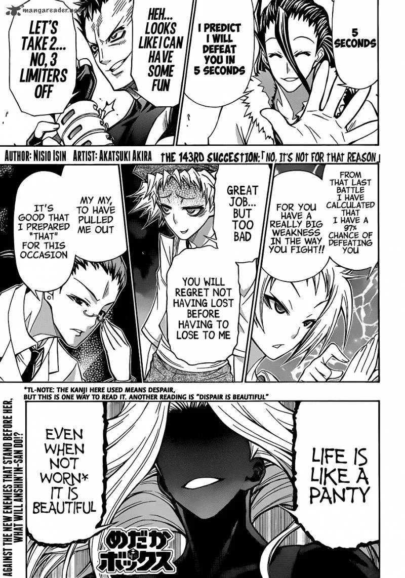 Medaka Box Chapter 143 page 3