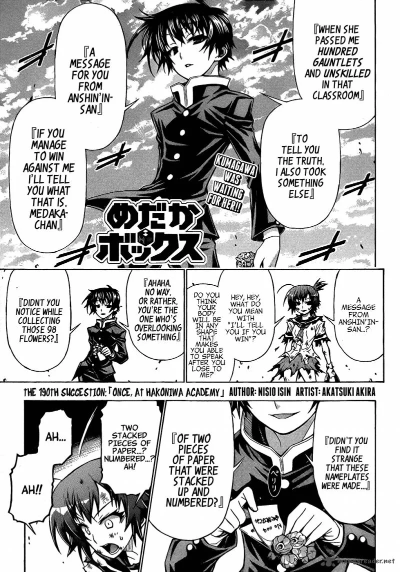 Medaka Box Chapter 190 page 3
