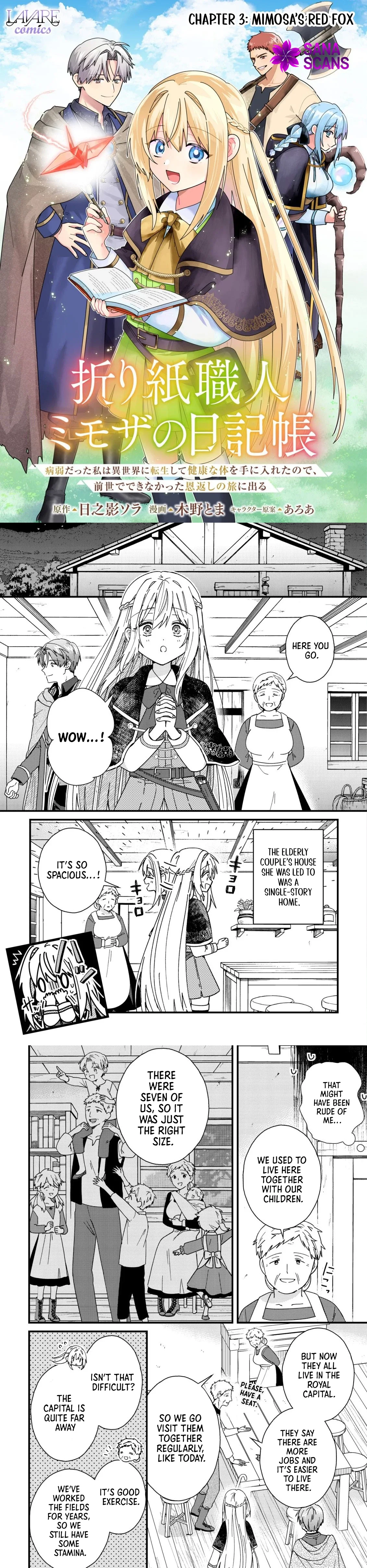 Mimosa's Diary — An Origami Artisan's Journey in Another World Chapter 3 page 1