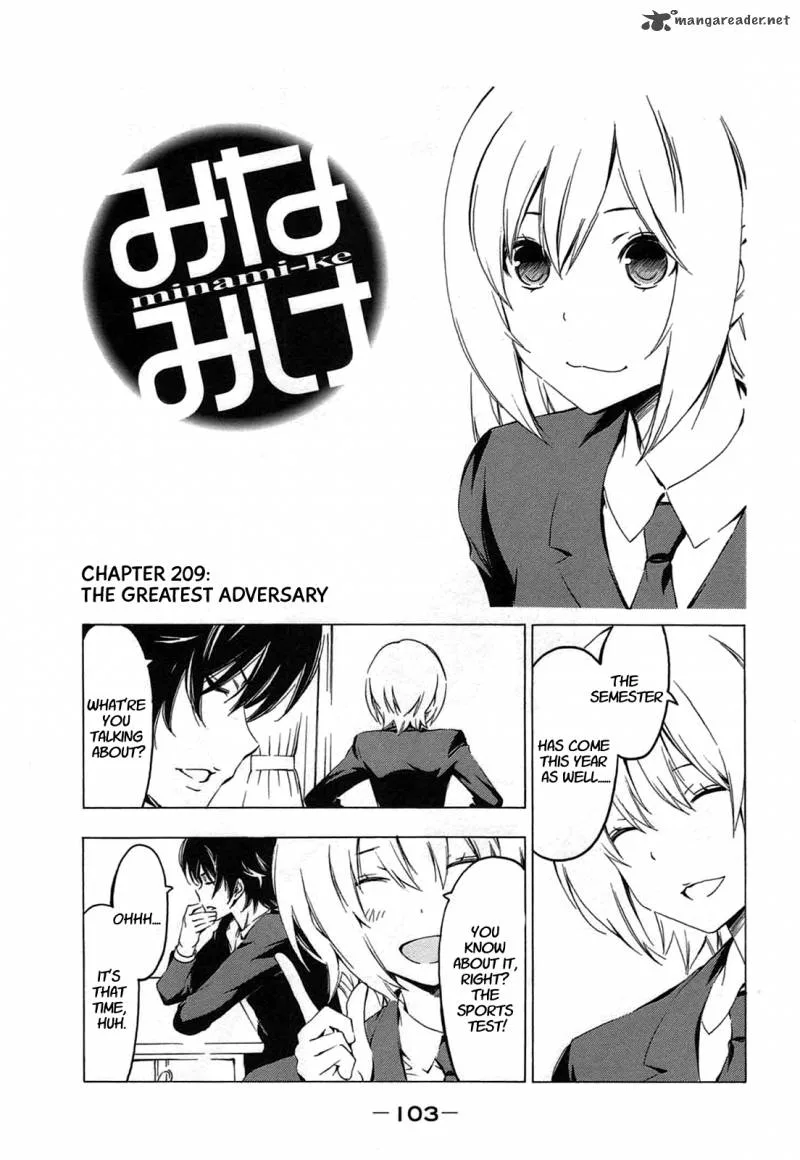 Minami-ke Chapter 209 page 1