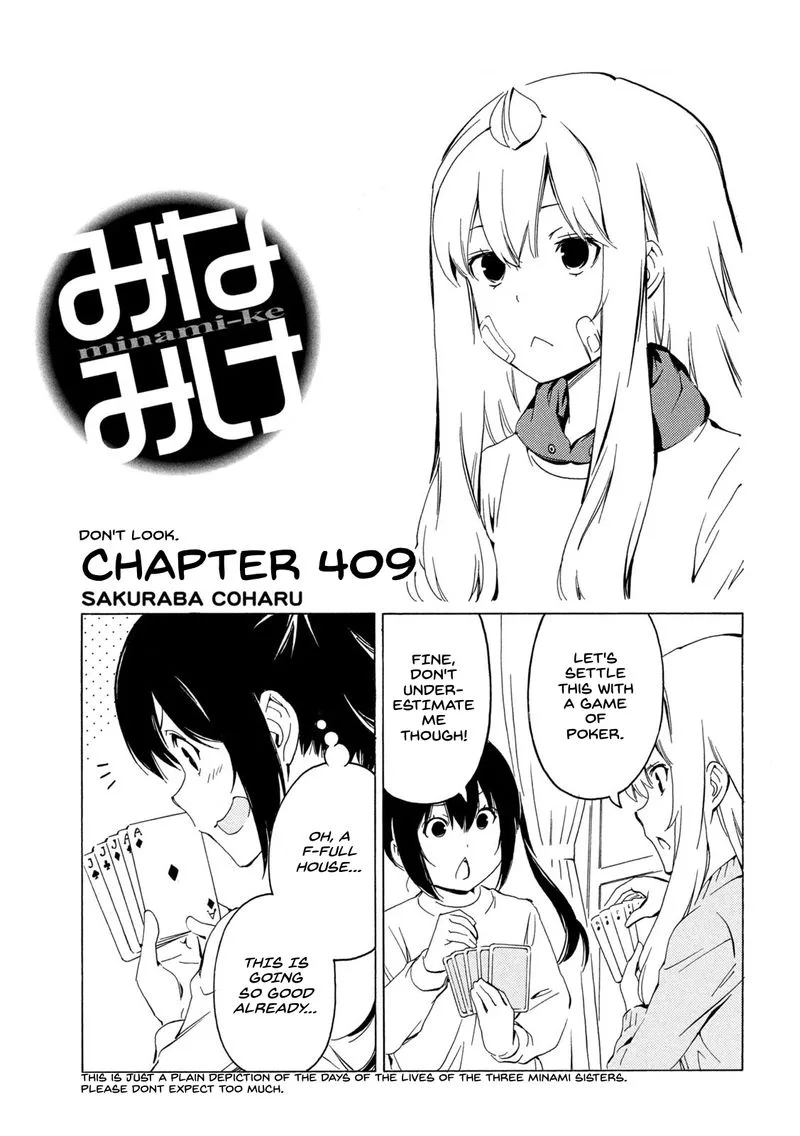 Minami-ke Chapter 409 page 1