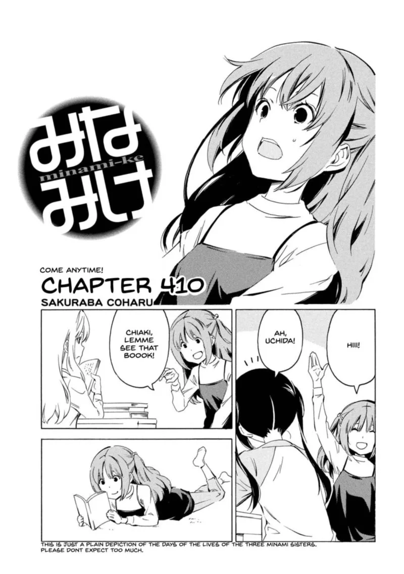 Minami-ke Chapter 410 page 1