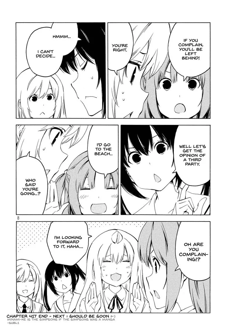 Minami-ke Chapter 417 page 8