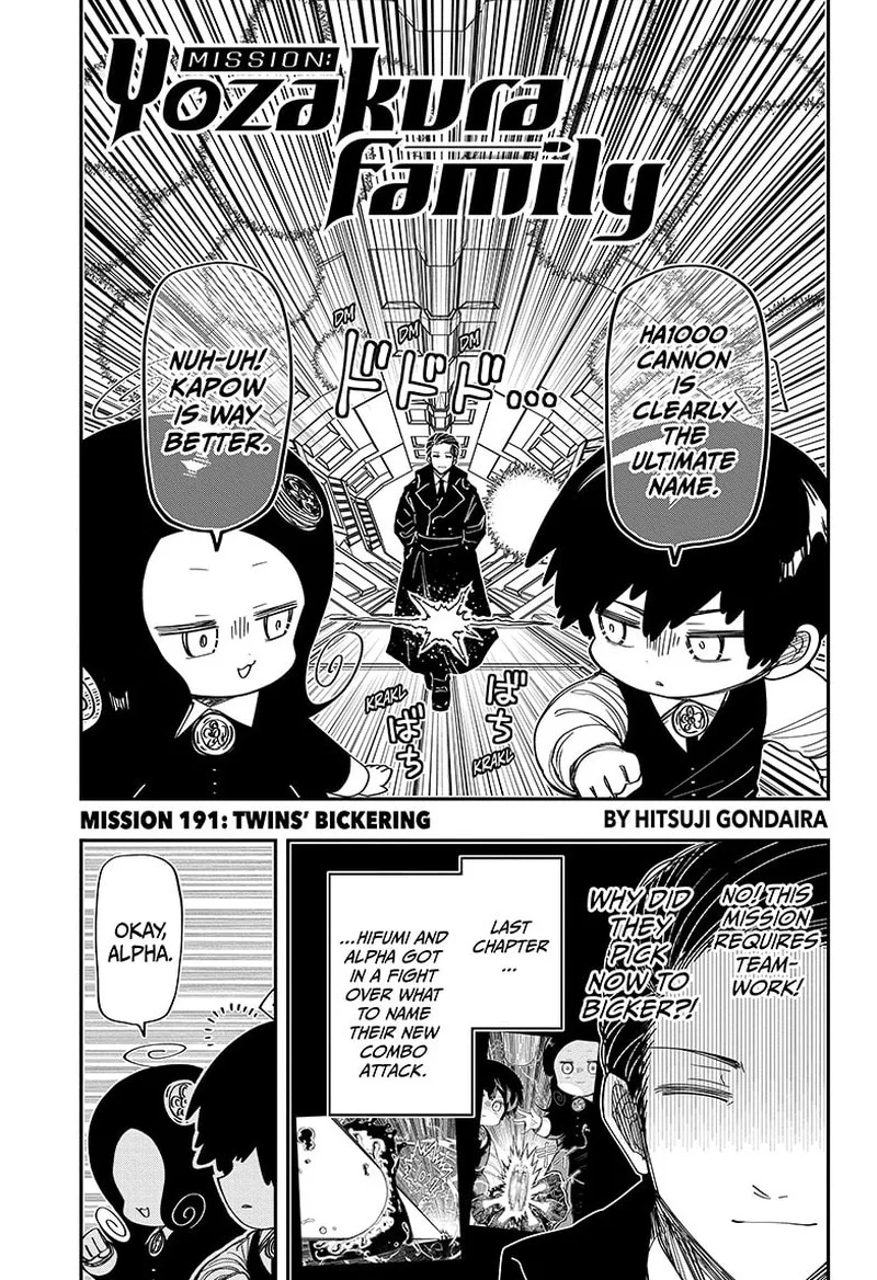 Mission: Yozakura Family Chapter 191 page 1