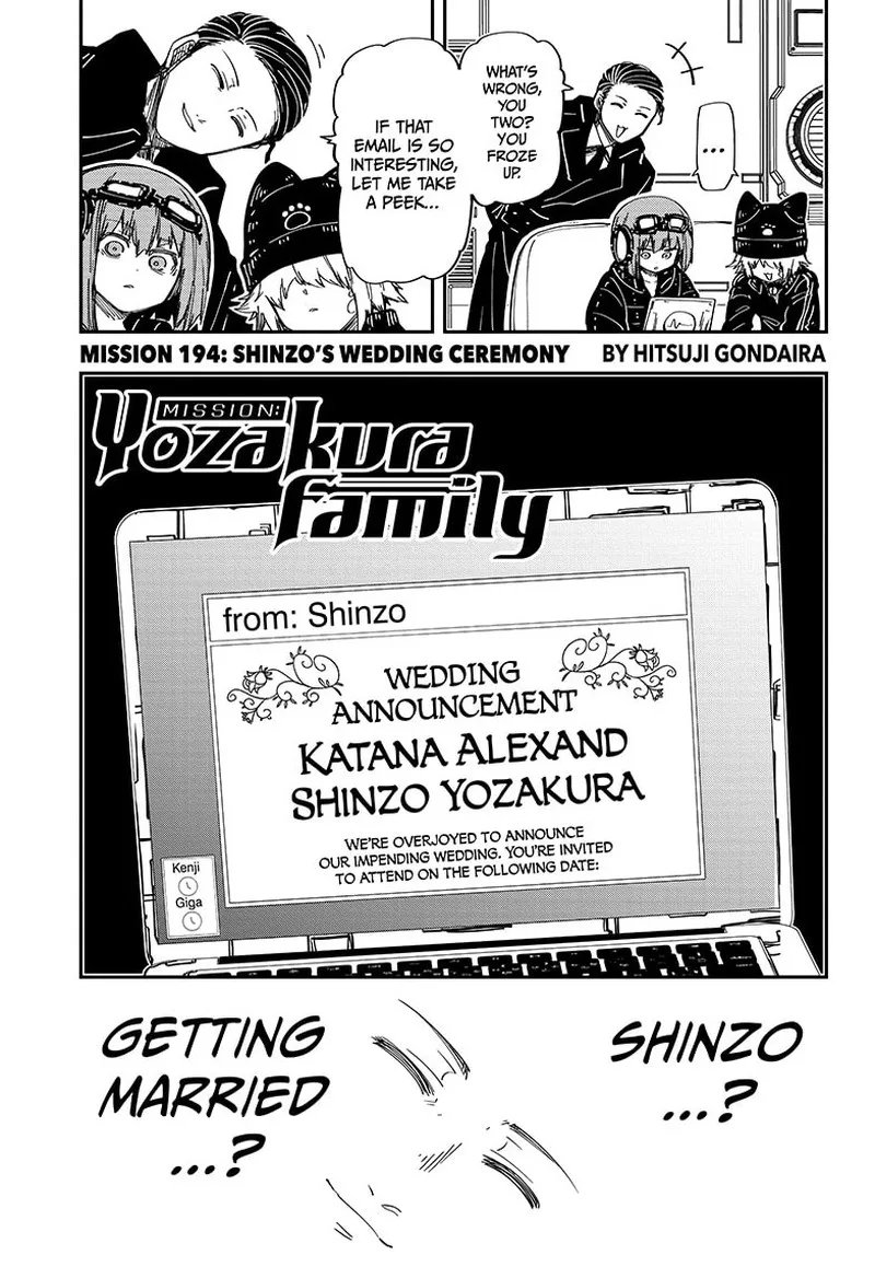 Mission: Yozakura Family Chapter 194 page 1