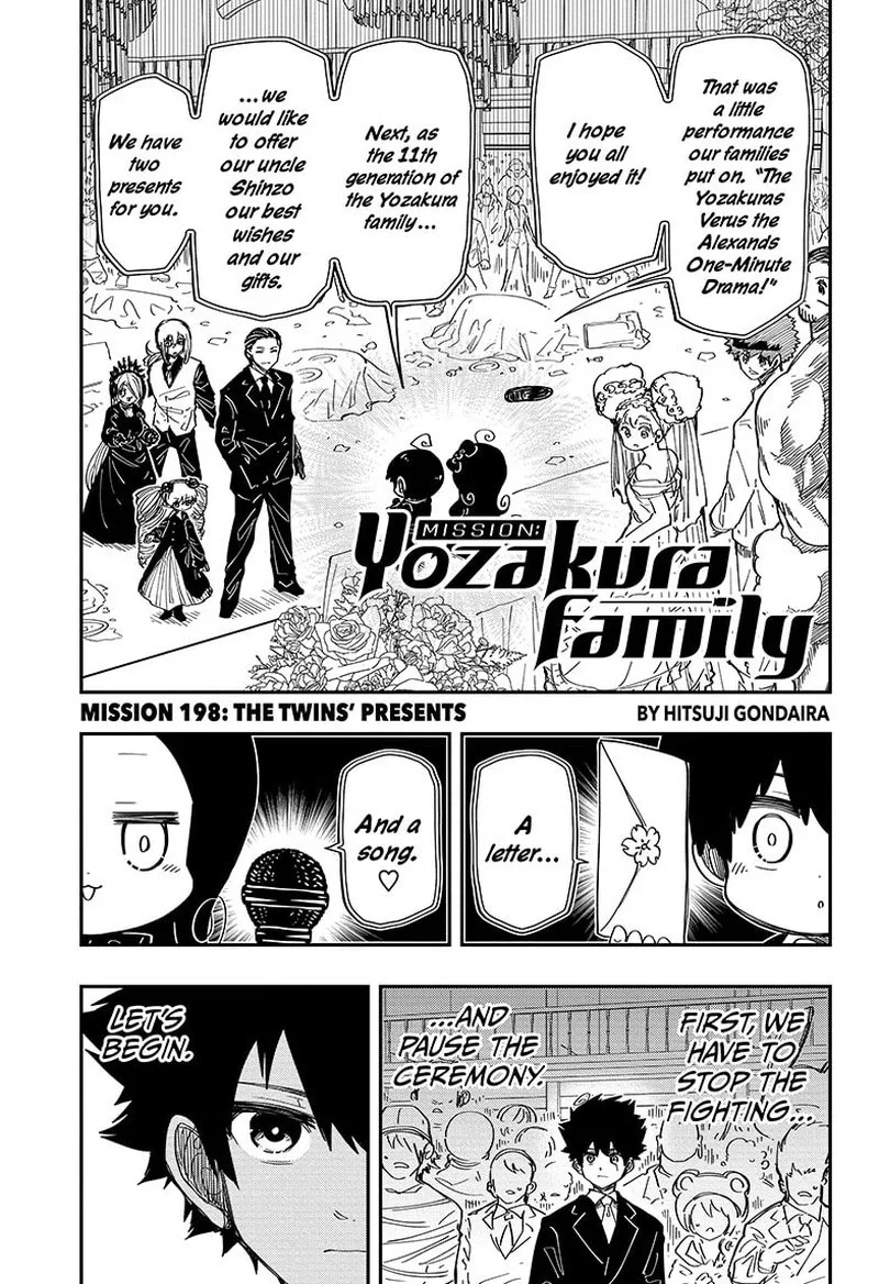 Mission: Yozakura Family Chapter 198 page 1