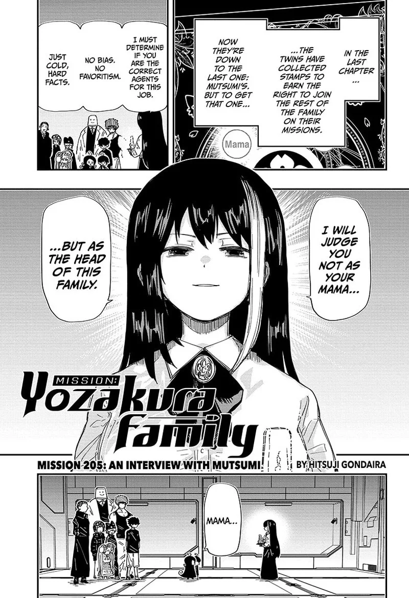 Mission: Yozakura Family Chapter 205 page 1