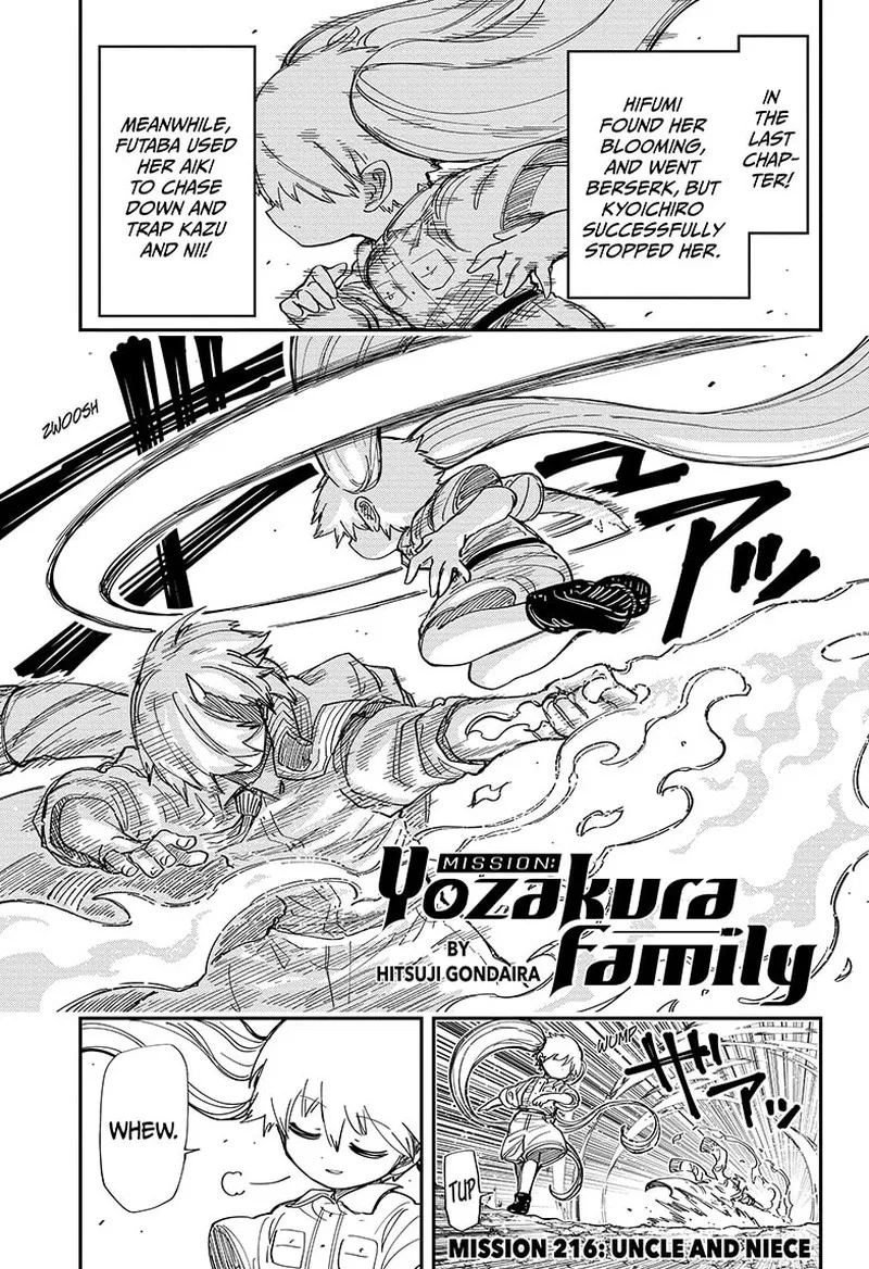 Mission: Yozakura Family Chapter 216 page 1