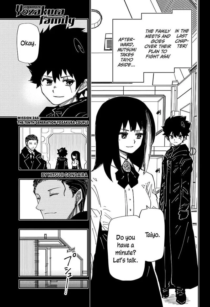 Mission: Yozakura Family Chapter 244 page 1