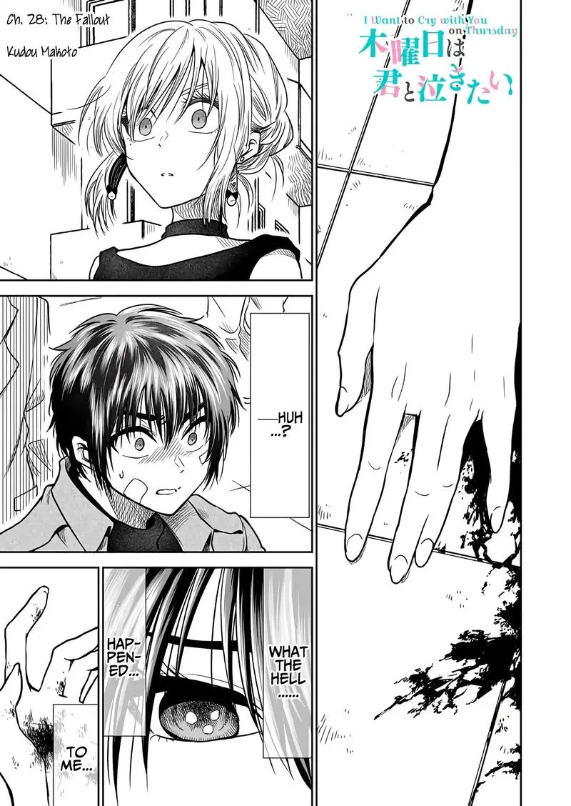 Mokuyoubi wa Kimi to Nakitai. Chapter 28 page 1