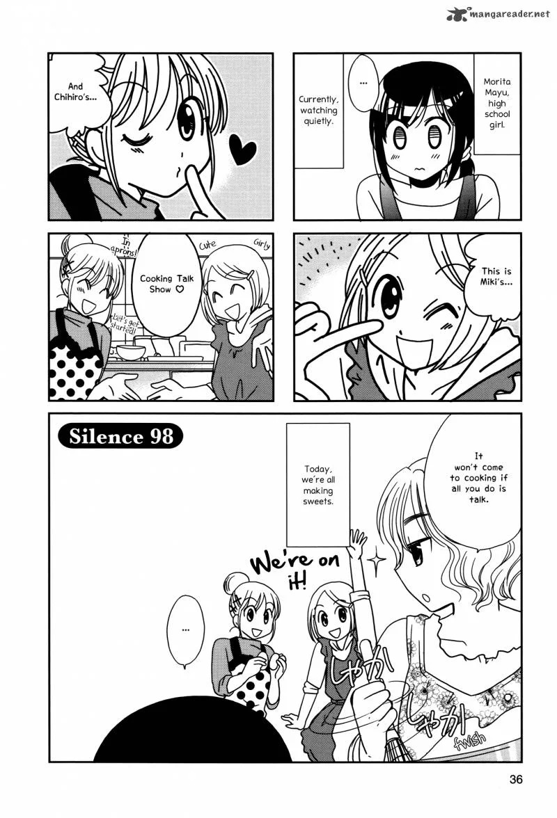 Morita-san wa Mukuchi Chapter 98 page 1