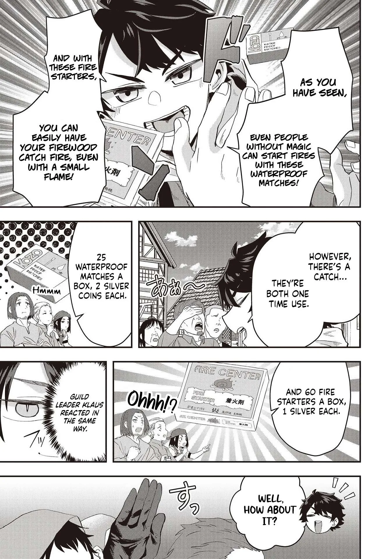 Muteki Shounin no Isekai Nariagari Monogatari ~Gendai no Seihin o Jizai ni Toriyoseru Sukiru ga Aru Node Isekai de wa Rakushoudesu~ Chapter 10 page 4