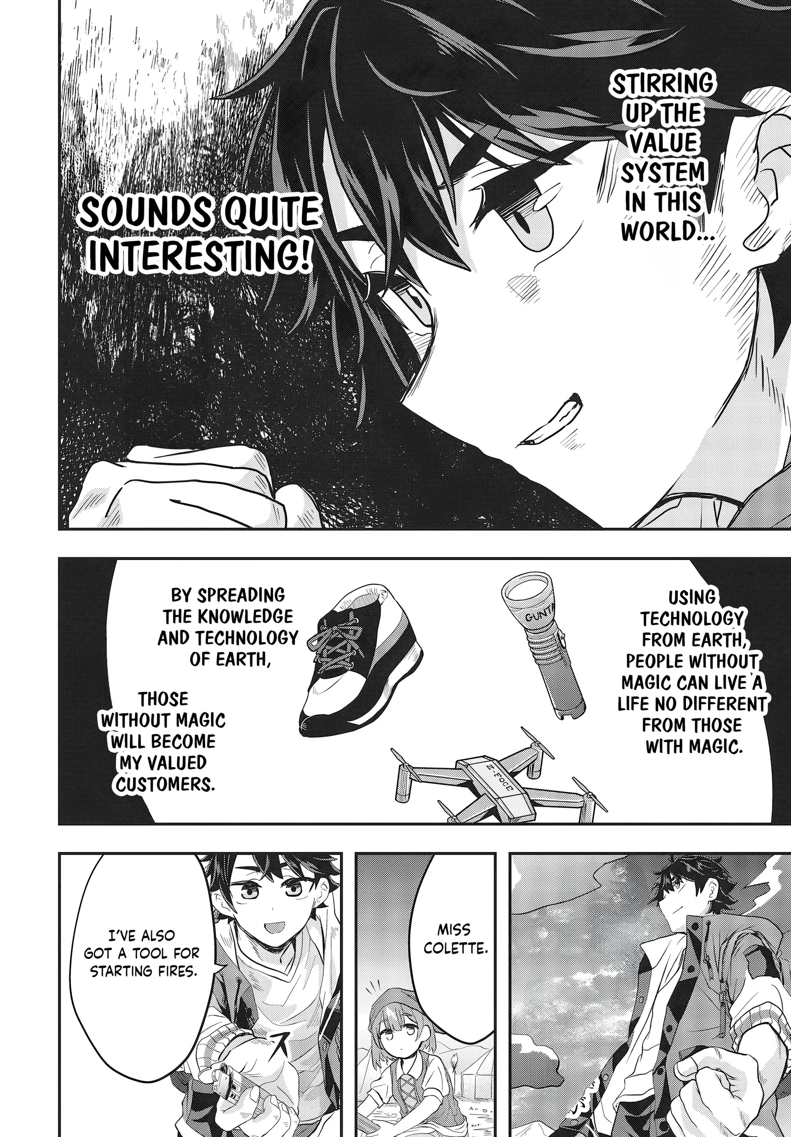 Muteki Shounin no Isekai Nariagari Monogatari ~Gendai no Seihin o Jizai ni Toriyoseru Sukiru ga Aru Node Isekai de wa Rakushoudesu~ Chapter 2 page 8