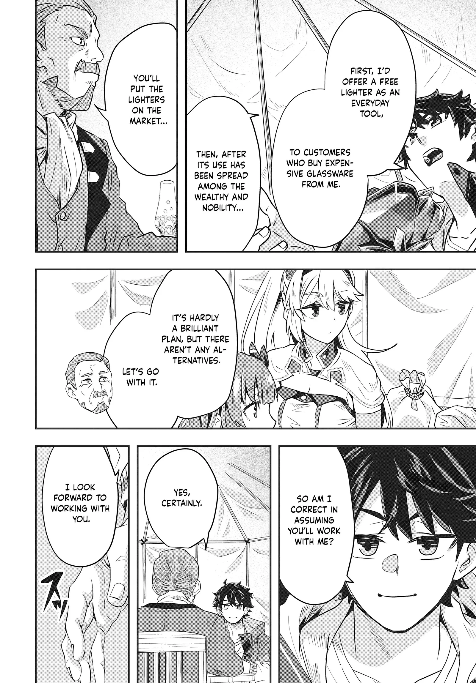 Muteki Shounin no Isekai Nariagari Monogatari ~Gendai no Seihin o Jizai ni Toriyoseru Sukiru ga Aru Node Isekai de wa Rakushoudesu~ Chapter 2 page 28