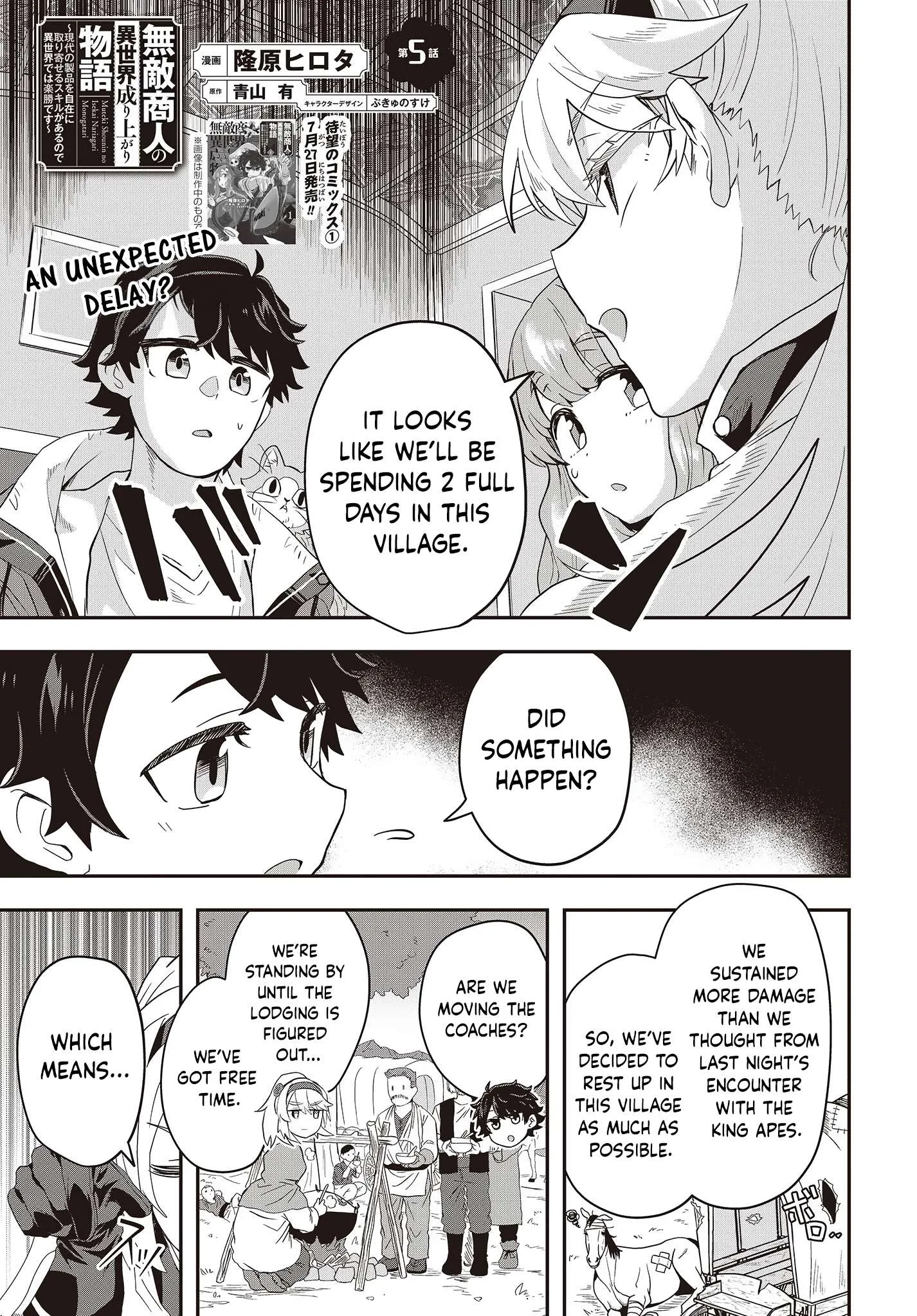 Muteki Shounin no Isekai Nariagari Monogatari ~Gendai no Seihin o Jizai ni Toriyoseru Sukiru ga Aru Node Isekai de wa Rakushoudesu~ Chapter 5 page 1