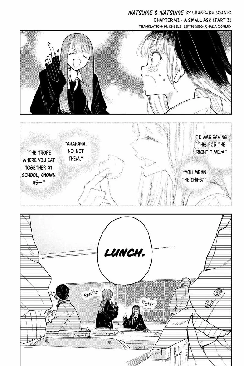 Natsume to Natsume Chapter 42.2 page 2