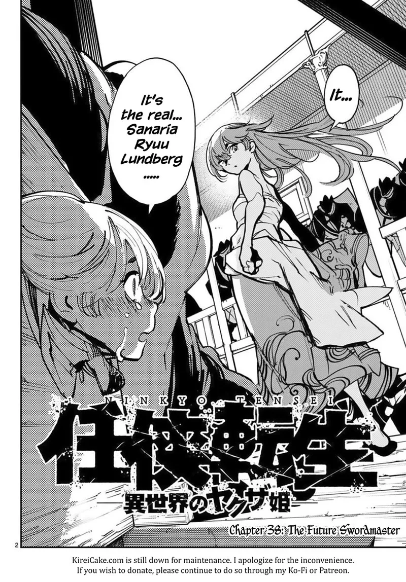 Ninkyou Tensei: Isekai no Yakuzahime Chapter 38 page 2