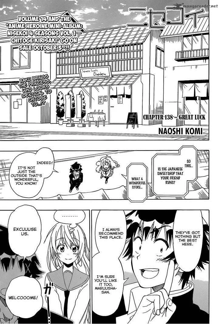 Nisekoi Chapter 138 page 1