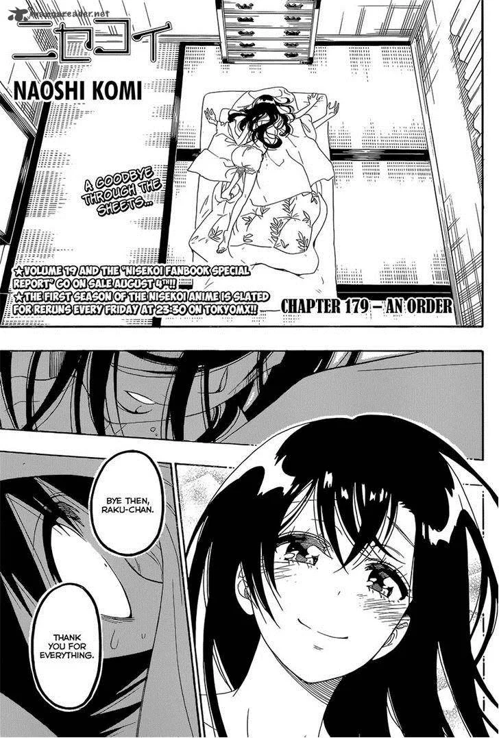 Nisekoi Chapter 179 page 1