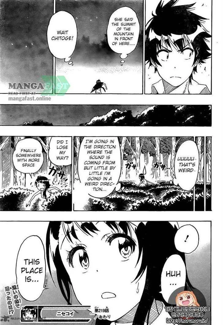 Nisekoi Chapter 219 page 19