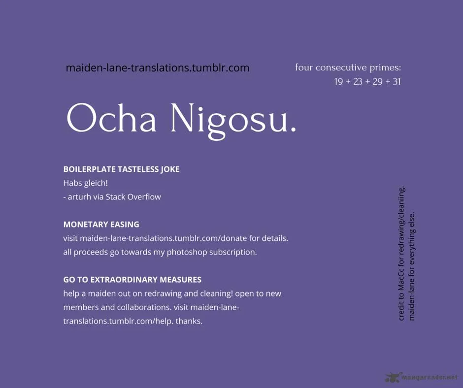 Ocha Nigosu Chapter 102 page 1