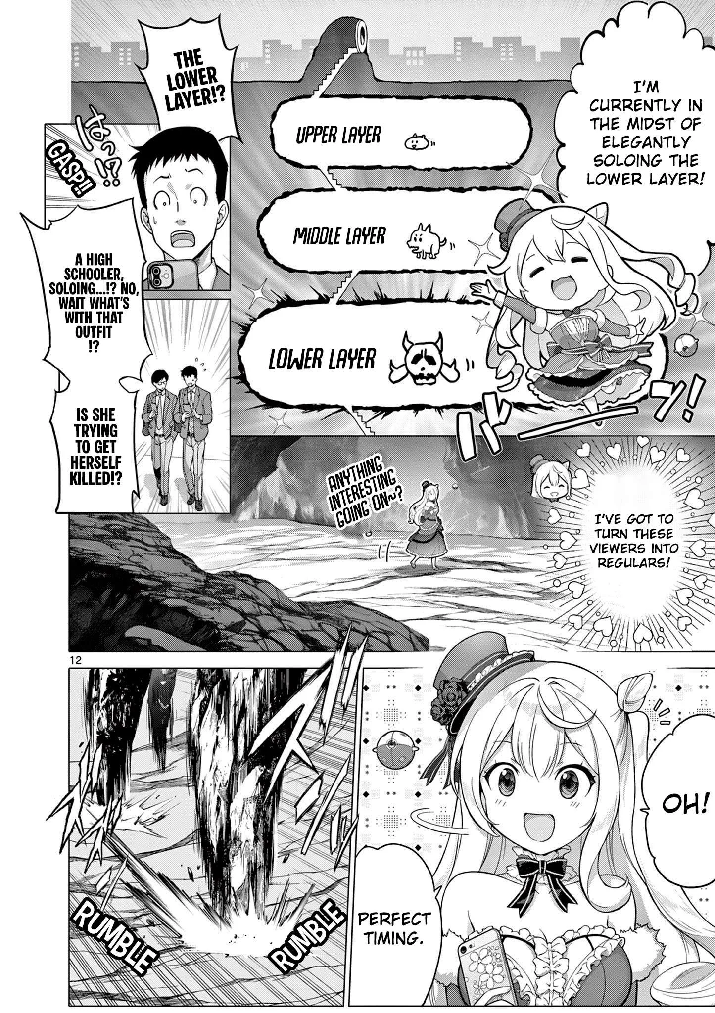 Ojousama-kei Teihen Dungeon Haishinsha, Meiwaku-kei wo Bokottara Bazutte Densetsu ni Nattemasu wa!? Chapter 1 page 12