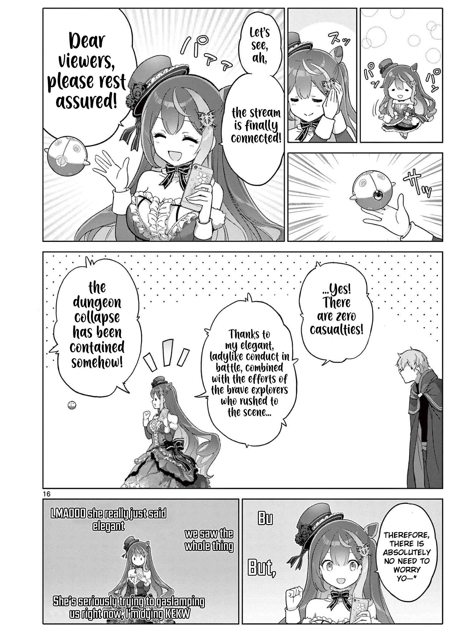 Ojousama-kei Teihen Dungeon Haishinsha, Meiwaku-kei wo Bokottara Bazutte Densetsu ni Nattemasu wa!? Chapter 21 page 15