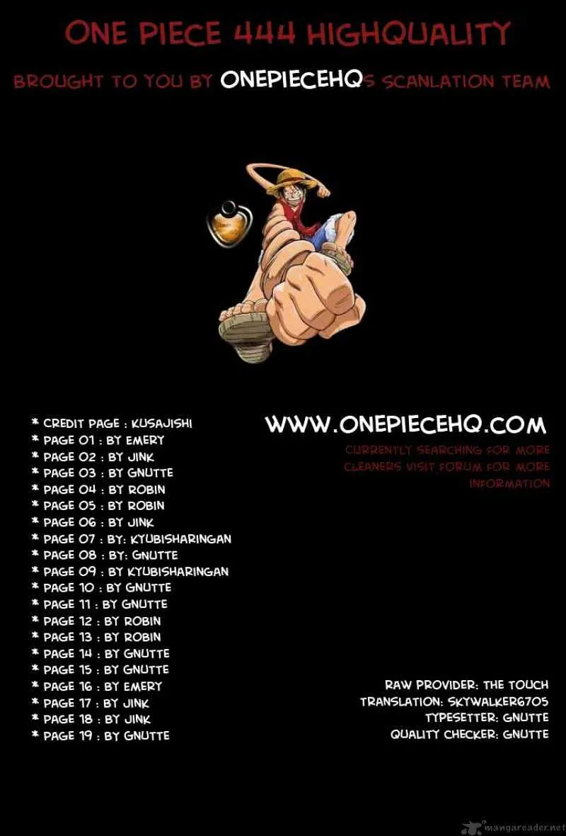 One Piece Chapter 444 page 1