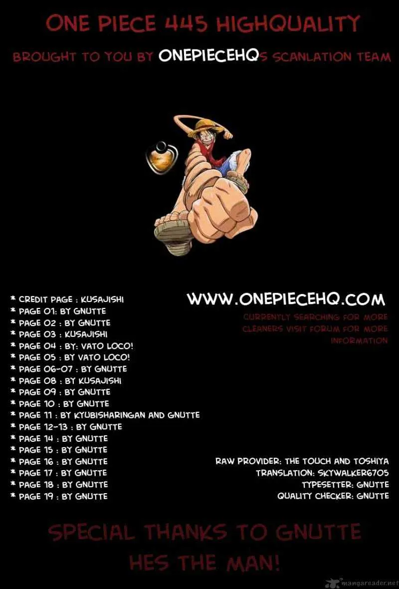 One Piece Chapter 445 page 1