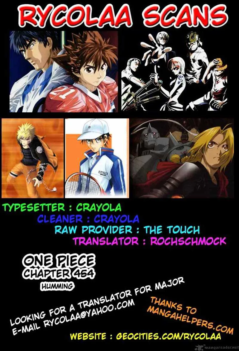 One Piece Chapter 454 page 1