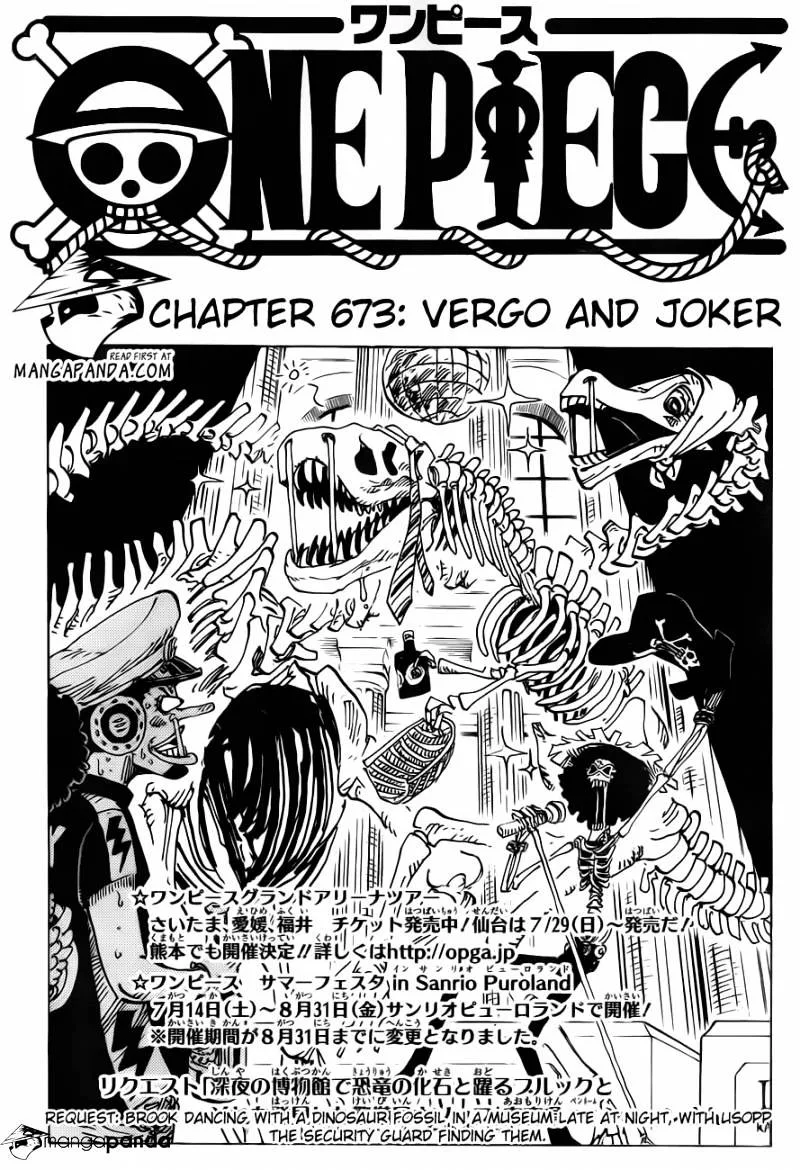 One Piece Chapter 673 page 1