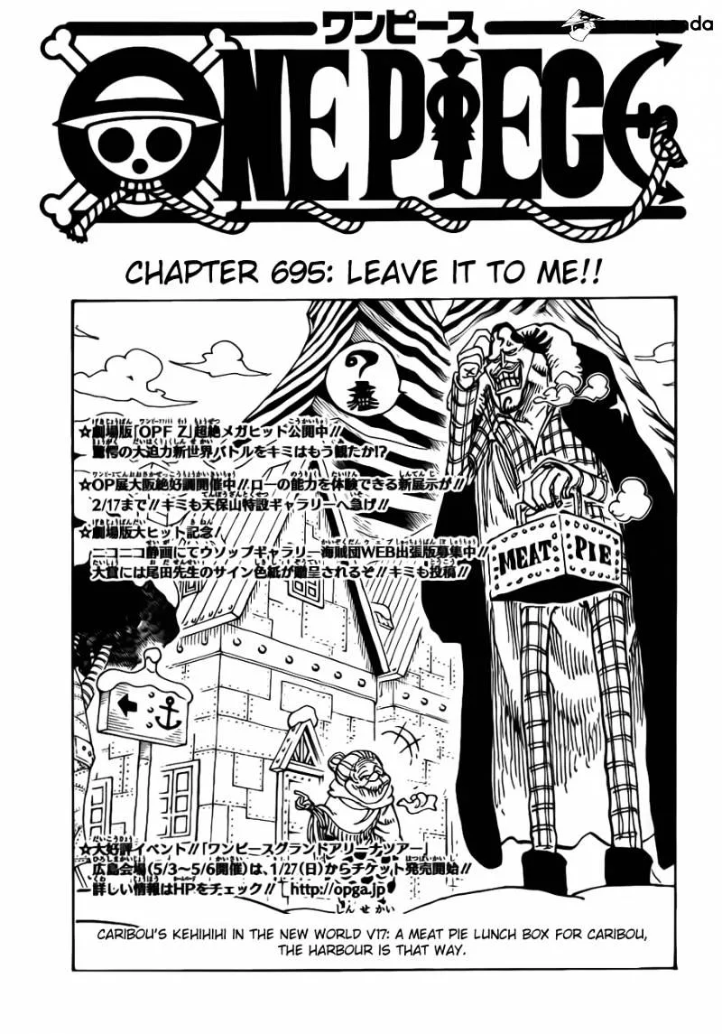 One Piece Chapter 695 page 3