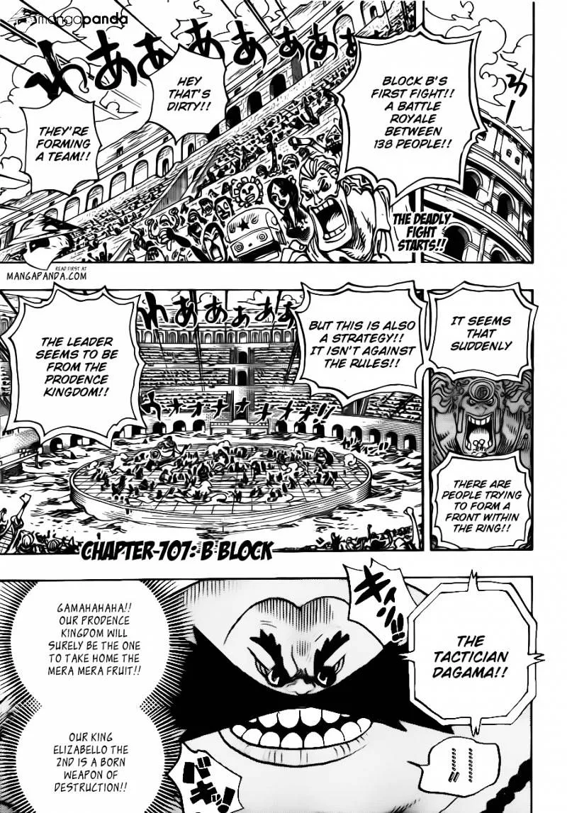 One Piece Chapter 707 page 2