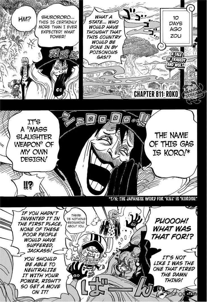 One Piece Chapter 811 page 4
