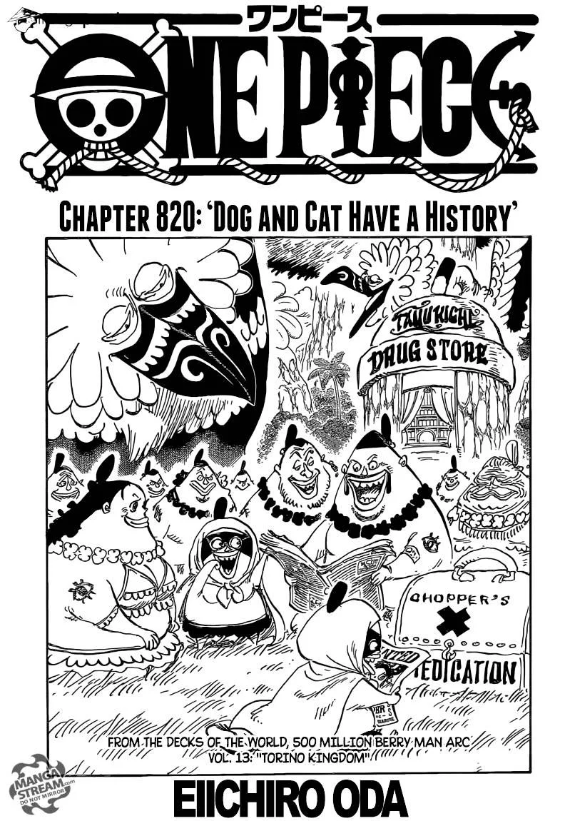 One Piece Chapter 820 page 1