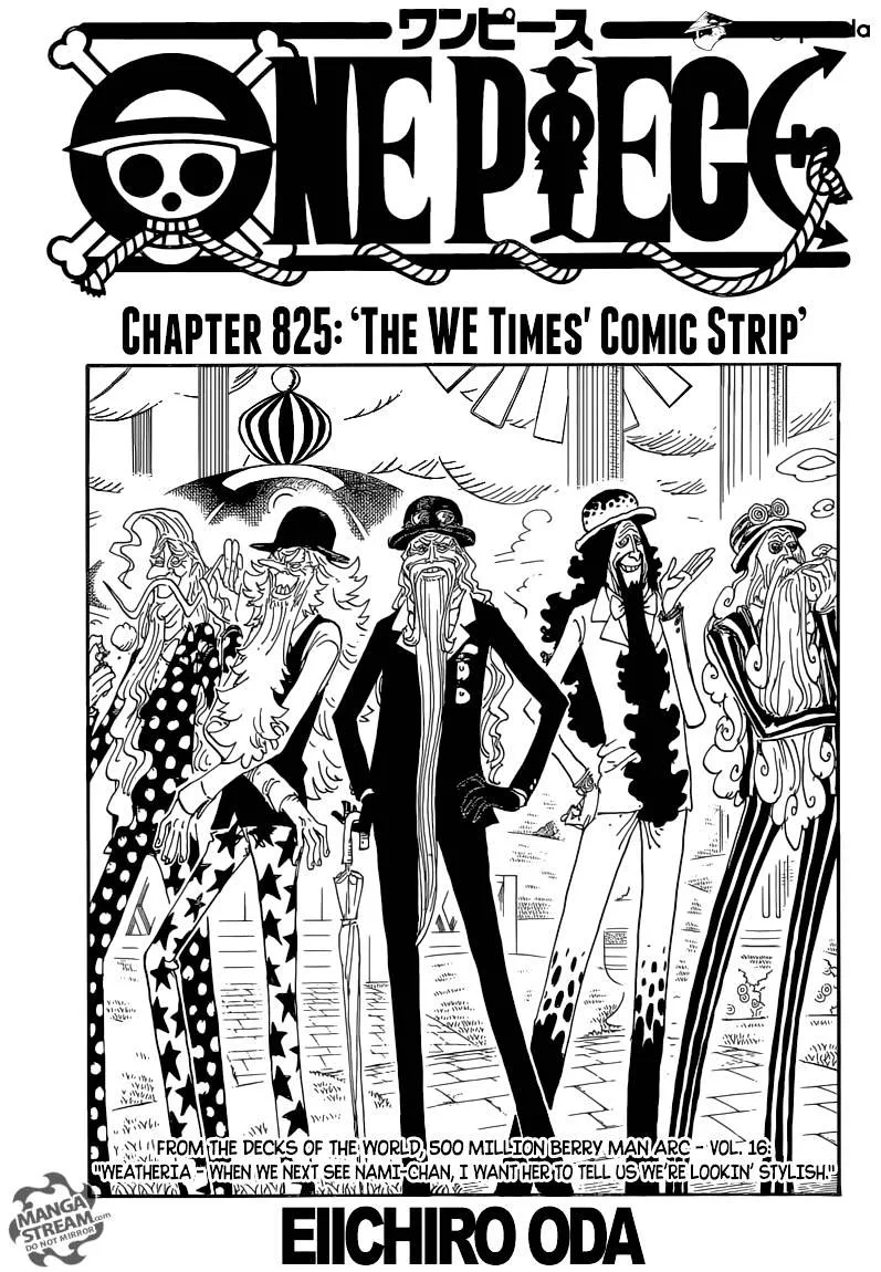 One Piece Chapter 825 page 1