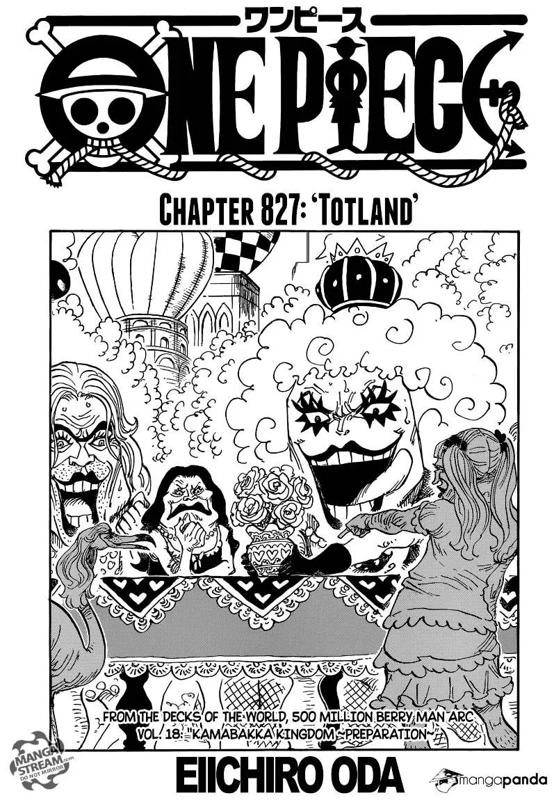 One Piece Chapter 827 page 1