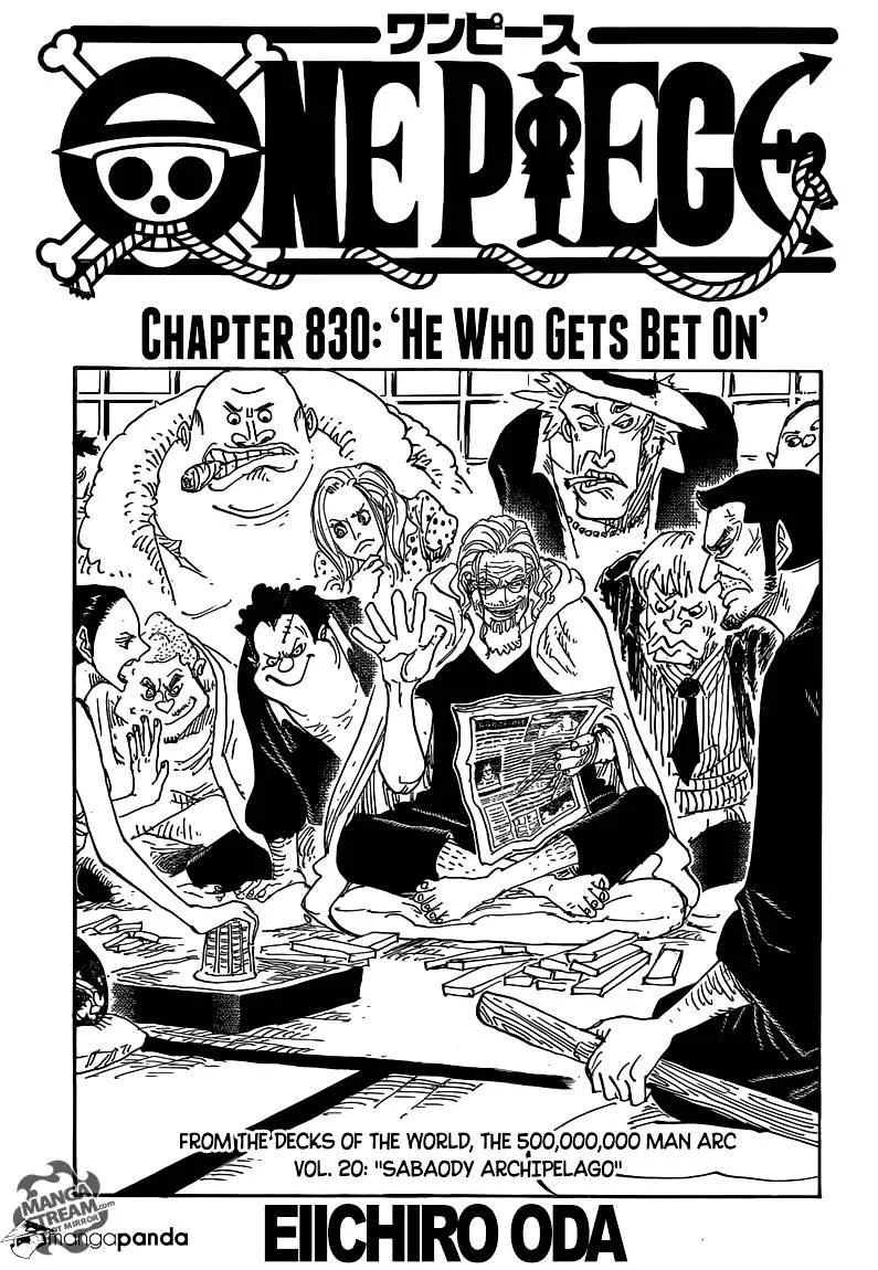 One Piece Chapter 830 page 1