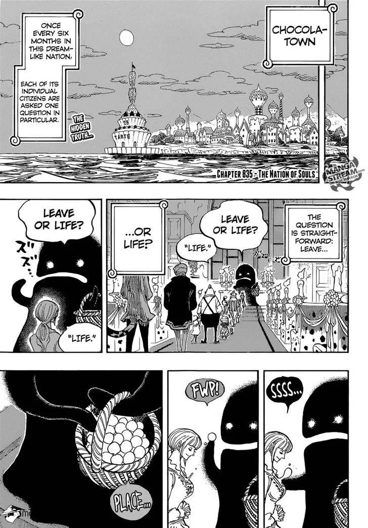 One Piece Chapter 835 page 5