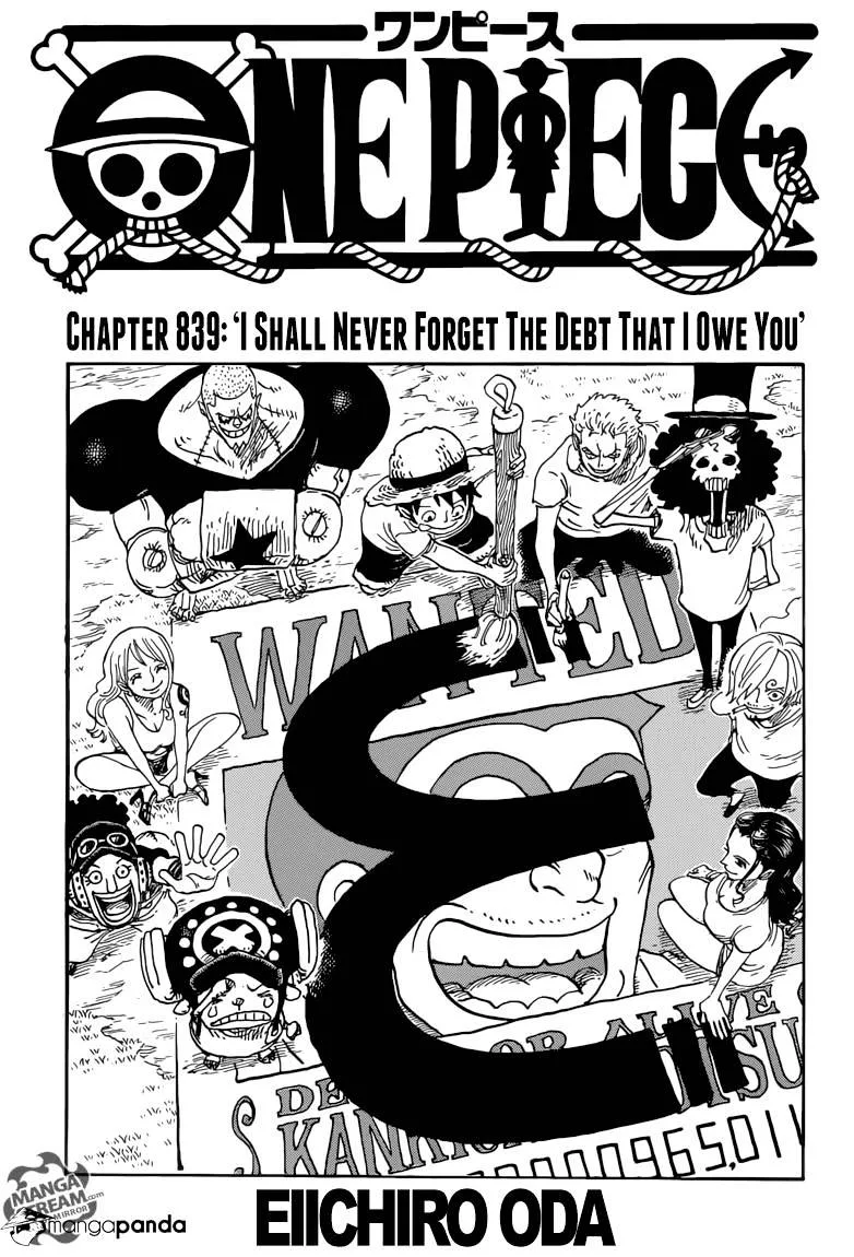 One Piece Chapter 839 page 1