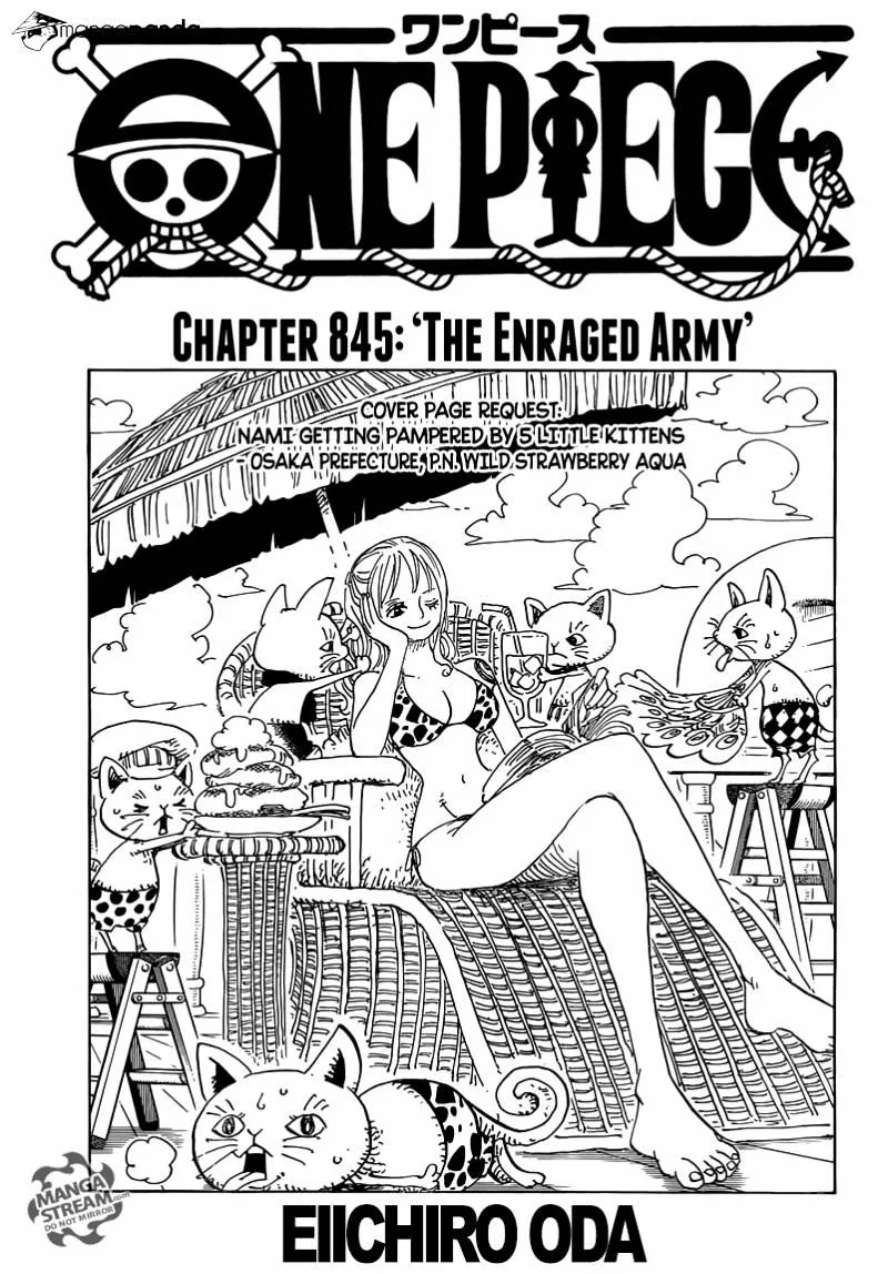 One Piece Chapter 845 page 1