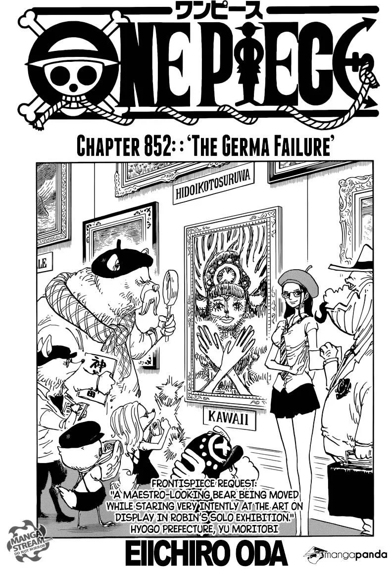 One Piece Chapter 852 page 1