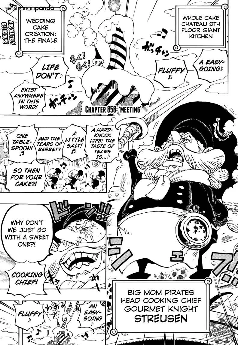 One Piece Chapter 858 page 3