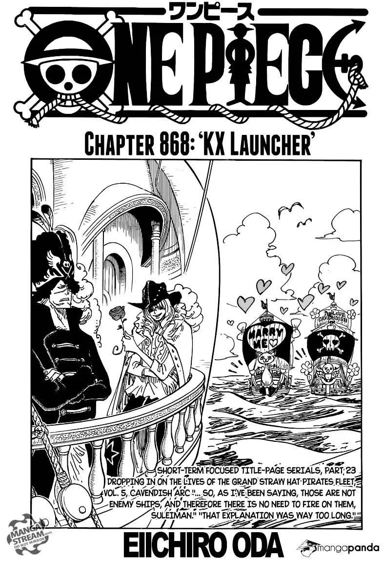 One Piece Chapter 868 page 1