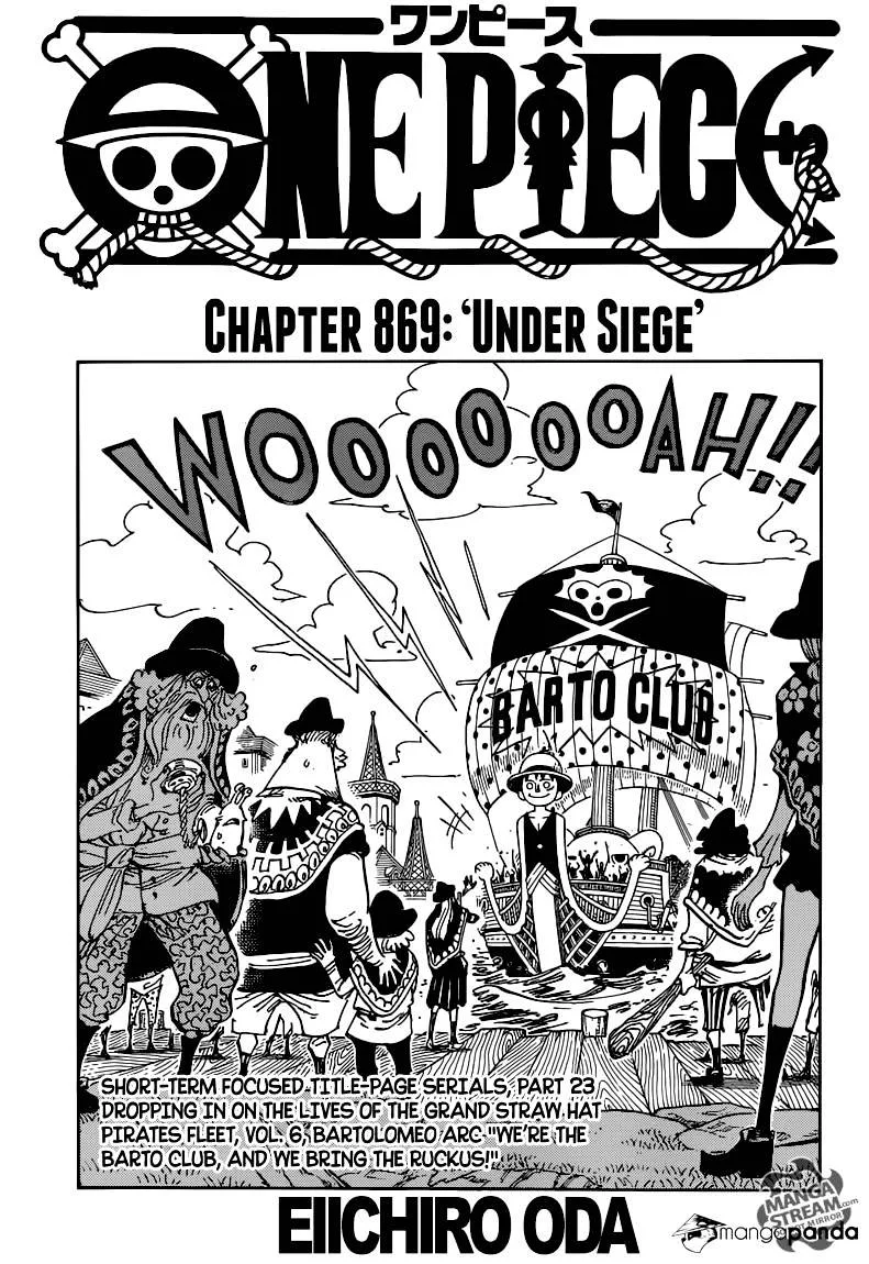 One Piece Chapter 869 page 1
