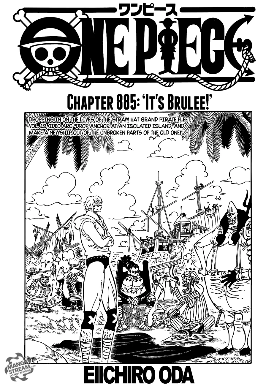 One Piece Chapter 885 page 1