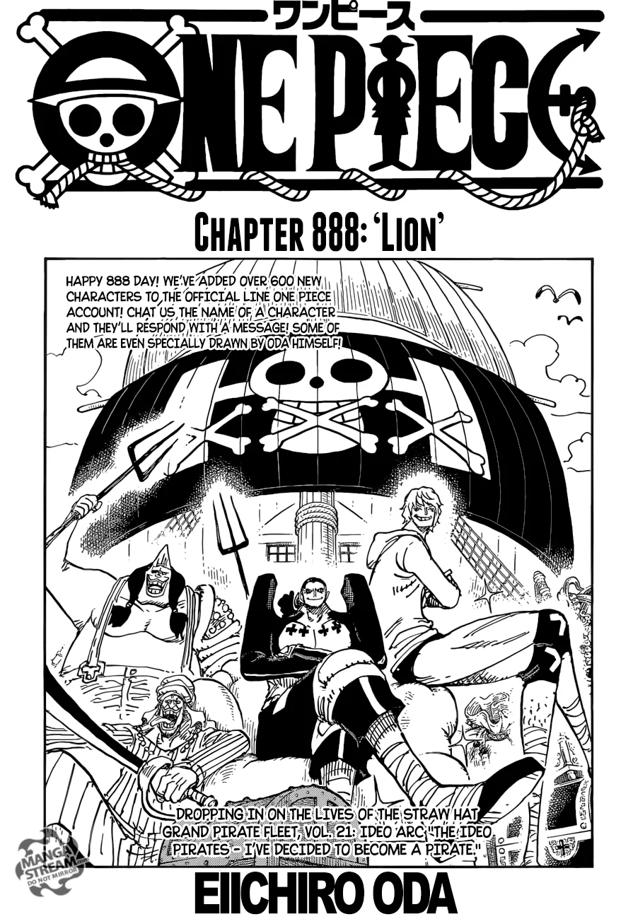 One Piece Chapter 888 page 1